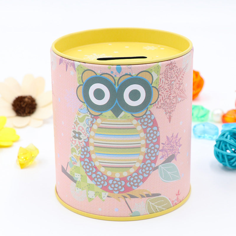 Cartoon Owl Piggy Bank Tinplate