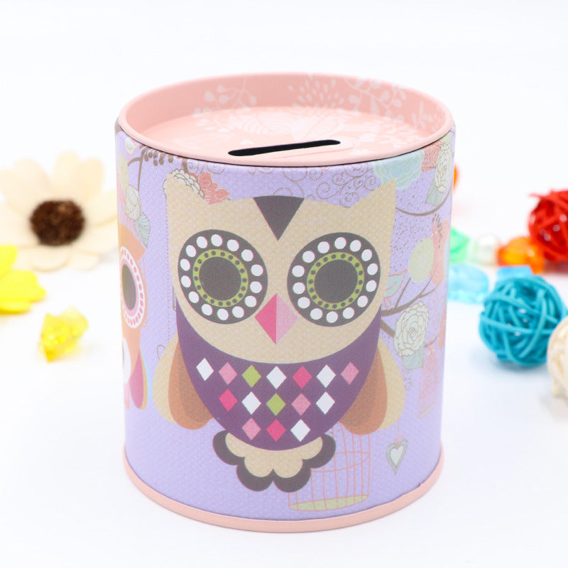 Cartoon Owl Piggy Bank Tinplate
