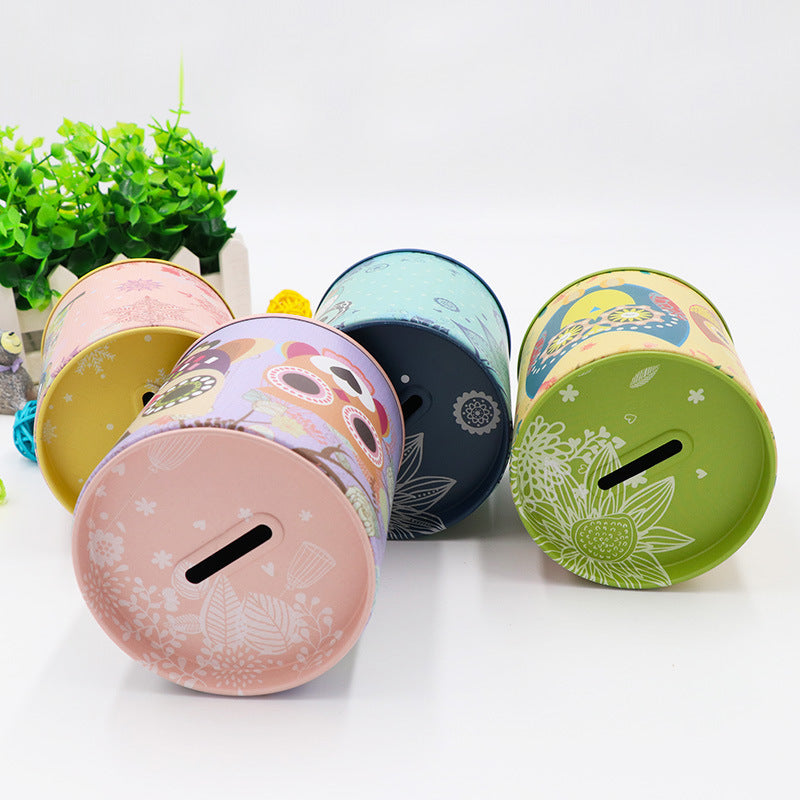 Cartoon Owl Piggy Bank Tinplate